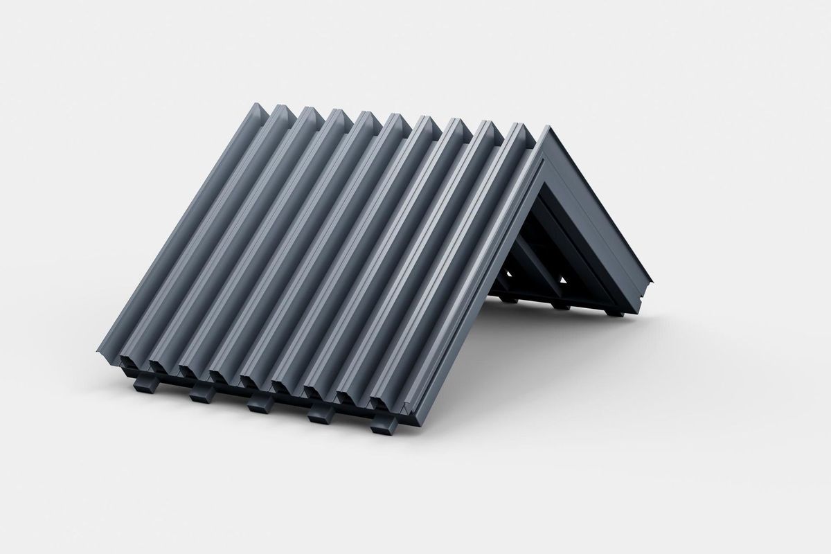 3d Corrugated Galvanised Iron For Roof House Roof Metal Sheets On White Background 3d Illustration