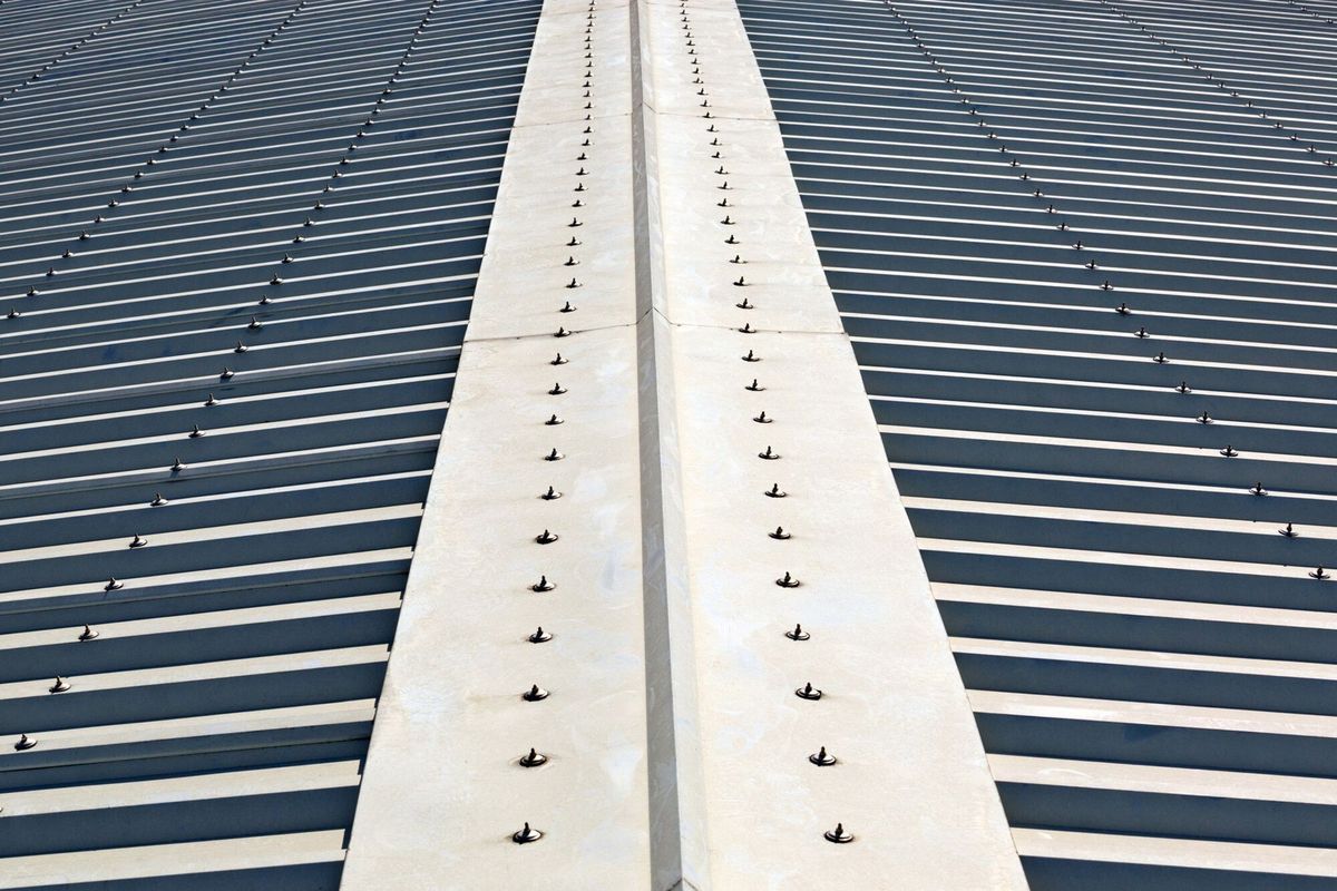 surface of the steel roof