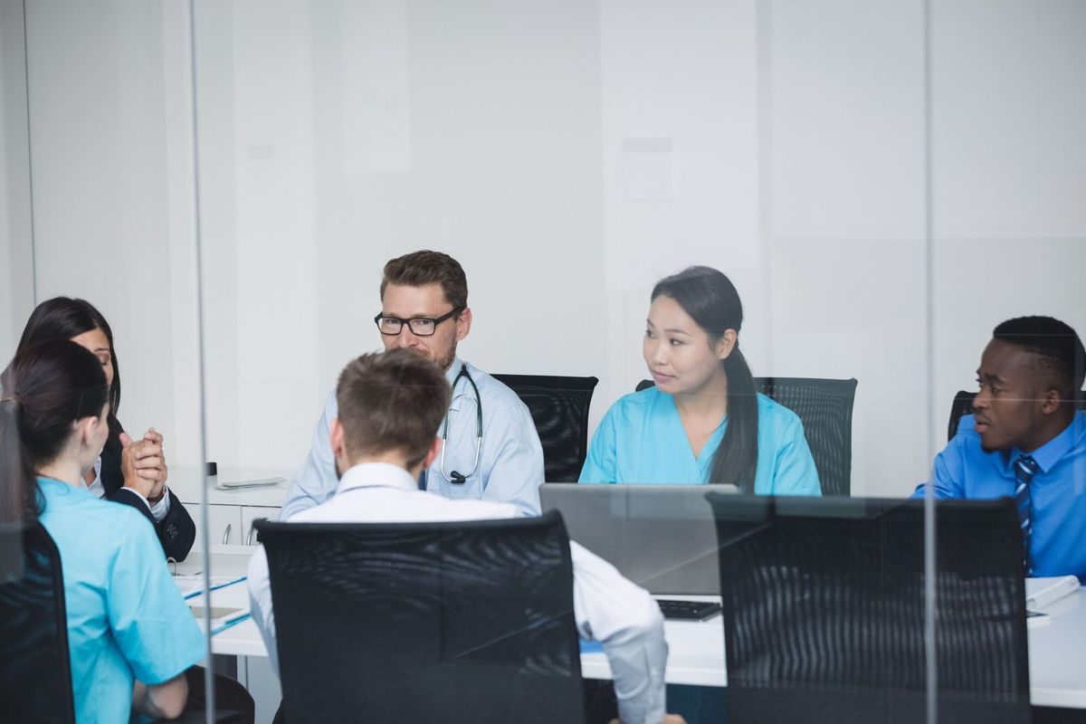 Team of doctors in a meeting