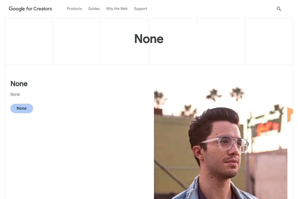 Screenshot of Google for Creators Community's homepage