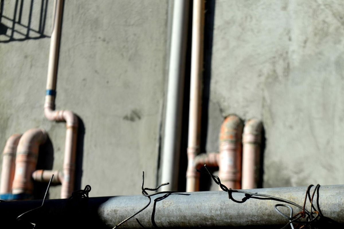Close-up of metal pipe