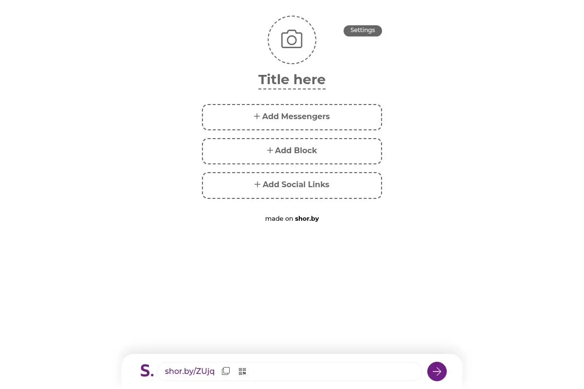 Screenshot of Shor (formerly Shorby)'s homepage